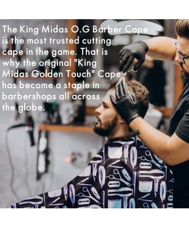 King Midas Barber Cape (Black and White) - Buy Online on GoSupps.com
