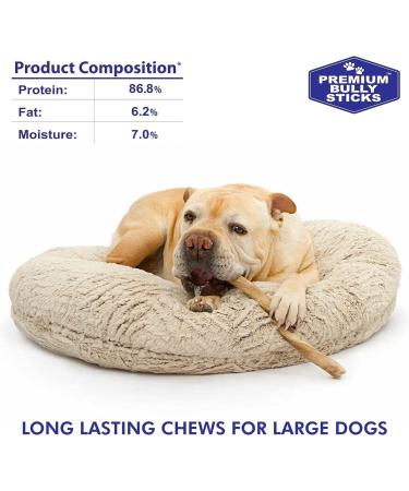 Premium Bully Sticks for Dogs - All Natural Odor Grass Fed Long Lasting Dog Chew Treats - No Artificial Flavor or Preservatives - Extra-Large Single Ingredient Beef Pizzle (12 inch Pack of 2) 1 count (Pack of 2) - Buy Online on GoSupps.com