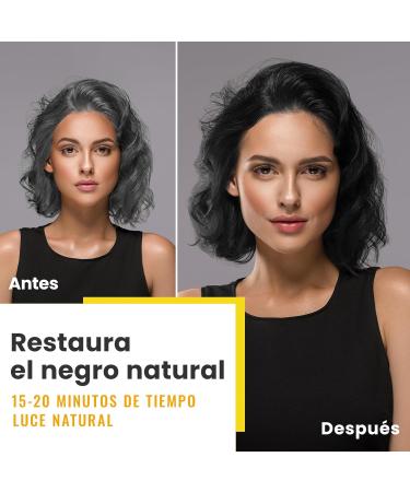 KINGMING Black hair color shampoo for gray hair 3in1 hair color shampoo for men and women Black Hair Dye Shampoo for gray hair shampoo against gray hair 500 ml - Buy Online on GoSupps.com