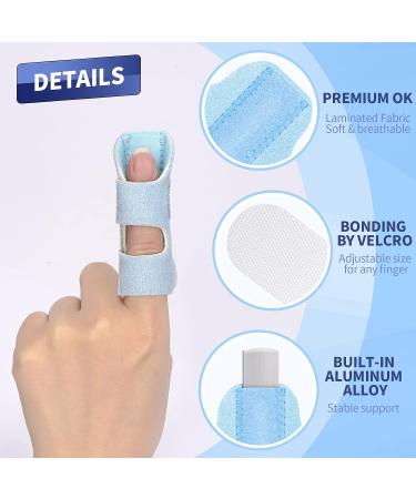 Leezmark Finger Splints - Arthritis Finger Straightener Brace for Broken, Middle, Pinky, Thumb, Ring, and Trigger Finger - Set of 4 (4 Colors) - Buy Online on GoSupps.com