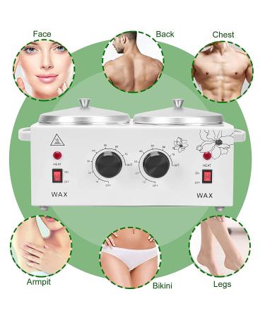 Panghuhu88 Dual Wax Warmer Professional Electric Heater | Paraffin Waxing Machine | Adjustable Temperature | Facial & Body Hair Removal Tool - Buy Online on GoSupps.com