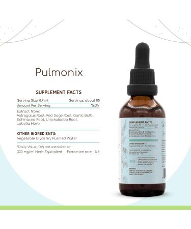 HerbEra Pulmonix B60 Alcohol-Free Extract, Concentrated Liquid Drops Astragalus Root, Red Sage Leaf, Garlic Bulb, Echinacea Root, Lobelia Herb. Wildcrafted: Umckaloabo Root. Lung Congestion 2 Oz 2 Fl Oz (Pack of 1) - Buy Online on GoSupps.com