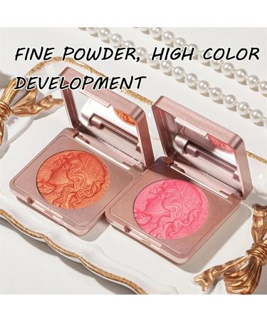 Embossed Smooth Powder Blush Palette For Cheeks Matte Face Powder Blush Palette Embossed Girl Blush for Cheeks Long Lasting Blush for Cheeks Powder Blush for All Skins (Pink) - Buy Online on GoSupps.com