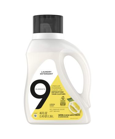 9 Elements Liquid Laundry Detergent Lemon Scent 46 Oz 46 Fl Oz
