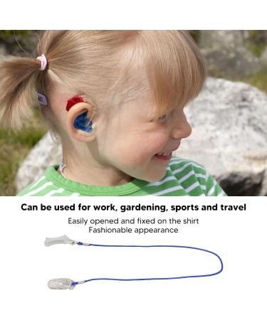 Transparent Hearing Aid Lanyard & Sound Aid Protector Clip - Anti-Lost Rope for Sound Amplifiers | Secure Fastening with Blue HDO Leash - Buy Online on GoSupps.com