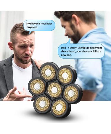 Vsmooth Electric Shaver Replacement Head | Waterproof Blades for Bald Men | Wet & Dry Floating Razor Blade - Gold-7g - Buy Online on GoSupps.com