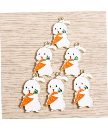 TEHAUX 50 Pcs Rabbit Bunny Charm Bracelet Amulet Charms Bracelet Pendant Bunny Craft Charms Necklace for Teen Girls Bunny Charms for Jewelry Making Alloy Food Teaching Aids - Buy Online on GoSupps.com