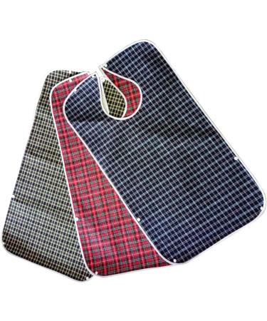 Exceart Clothing Clothes Reusable Adult Bib Tartan Plaid Clothing Protector Towel Eating Apron For Men Women Elderly Mealtime (Green) Feeding Bibs - Buy Online on GoSupps.com