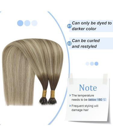 Youngsee Balayage Nano Ring Hair Extensions - Real Hair 55cm Brown to Blonde - Premium 50g Nano Extensions - Buy Online on GoSupps.com