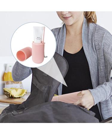 Manolyee Travel Toothbrush Holder - Multifunctional Toothbrush Case & Organizer for Home Business Camping | Pink Travel Container - Buy Online on GoSupps.com