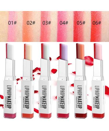 Buy 6 Colors Long-Lasting Lipstick & Lip Balm | Moisturizing Lip Cream & Lip Moisturizer | Color Gradient Styles - Buy Online on GoSupps.com