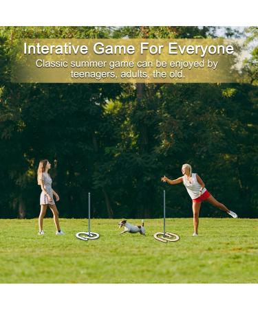 SPEXDARXS Horseshoes Set - Fun Lawn Game for Kids and Adults | Includes 4 Horseshoes, 2 Stakes, and Carrying Case - Buy Online on GoSupps.com
