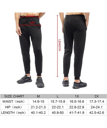 frueo Men's Golf Pants | Slim Fit Joggers with Zip Pocket | Elastic Waist Sweatpants for Workout | Athletic Pants for Men | Jogging 802 Black - Medium - Buy Online on GoSupps.com