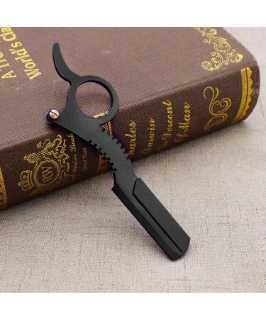 Classic Retro Sonew Razor for Men - Wooden Handle Beard Styling Set | Multifunctional Black Razor - Buy Online on GoSupps.com