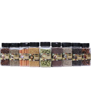 J J Crunch & Munch Organic Spice Starter Set with Whole Spices Included Super kitchen combo of whole spices needed in every kitchen Pack of 10 - Buy Online on GoSupps.com
