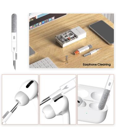 10-in-1 Keyboard, Laptop, and Camera Cleaning Kit with Earbud Cleaner Pen - Computer, Screen, and Electronics Polish Cloth and Brush Set - Clear White - Buy Online on GoSupps.com