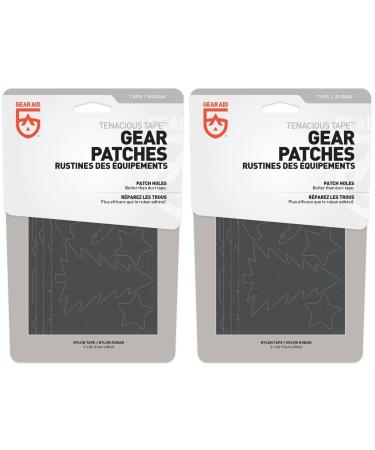 GEAR AID Tenacious Tape Gear Patches for Jacket Repair Camping, 2 Pack