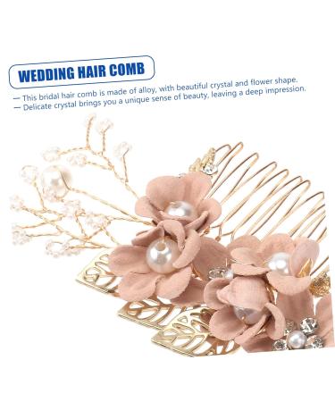 Shop Minkissy Pearl Wedding Hair Comb - Gold Headdress & Flower Girl Accessories | Elegant Sideways Hairpin for Brides & Women - Buy Online on GoSupps.com
