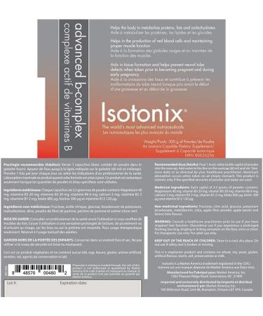 Isotonix Advanced B-Complex Contains B Vitamins Helps the Body Metabolize Proteins Fats and Carbohydrates Helps Maintain Proper Muscle Function Helps in the Production of Red Blood Cells Market America (90 Servings) - Buy Online on GoSupps.com