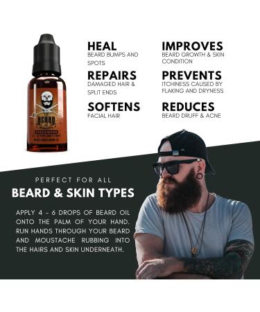 Beard Care Essential: Premium Beard Conditioning Oil with Natural Jojoba Oil - 15ml (Cedarwood) for Softening, Smoothing, and Strengthening Beard Growth | The Beard & The Wonderful - Buy Online on GoSupps.com