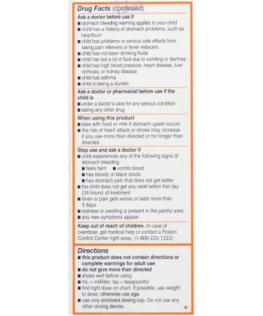 Motrin Children's Pain Reliever & Fever Reducer Liquid - Bubble Gum Flavor 4 oz | Fast Shipping Worldwide - Buy Online on GoSupps.com