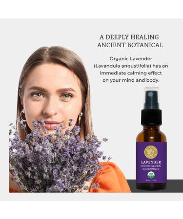 Organic Lavender Essential Oil Spray - 100% Pure USDA Certified Aromatherapy for Calming and Relaxation - 1 oz by Silk Road Organic - Buy Online on GoSupps.com