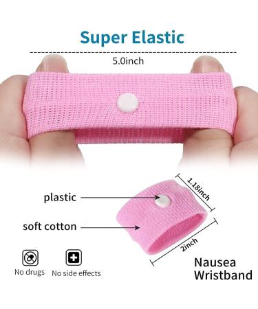 Kids Anti-Nausea Wristbands - Pink Motion Sickness Relief Bands for Car & Sea Sickness - Buy Online on GoSupps.com