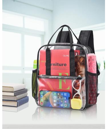 MAY TREE Clear Mini Backpack 12x12x6 - Stadium Approved, Heavy Duty, Ideal for School, Travel, and Events - Buy Online on GoSupps.com