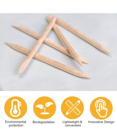 400 Pcs Orange Wooden Cuticle Pusher Sticks | Multifunctional Double-End Tools for Manicure Pedicure - Buy Online on GoSupps.com