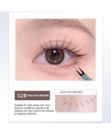 Makeup Eyeliner | Waterproof Liquid Eyeliner Lashes Pencil Double Tip Lower Eyelashes Liquid Multi-Function Makeup for Long Lasting Eye Makeup Brow Hairline Kagrote Beige - Buy Online on GoSupps.com