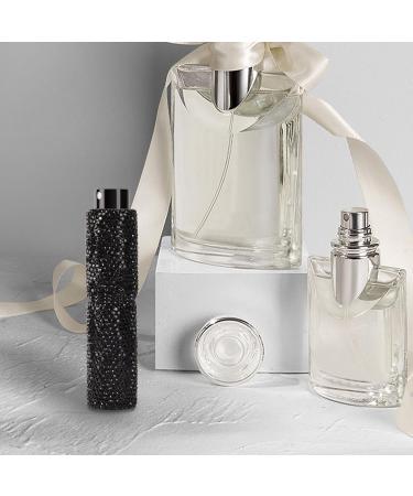 Lnhgh Rhinestone Perfume Atomizer | Refillable Bling Crystal Travel Perfume Bottle | Pocket Size 10ml Outdoor Travel Dispensing Bottle for Cosmetic & Perfume Other Liquids Black - Buy Online on GoSupps.com