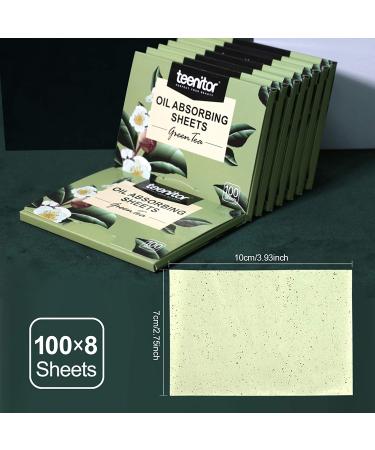 Teenitor Oil Absorbing Sheets - 800 Counts Natural Green Tea Blotting Paper for Oily Skin Care - Buy Online on GoSupps.com
