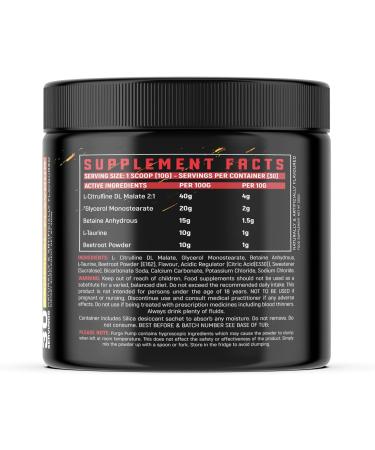 XL Nutrition Purge Pump | Stim Free Pre Workout | Nitric Oxide Booster | Increase in Blood Flow | 300 Grams | 30 Servings (Tropical) - Buy Online on GoSupps.com