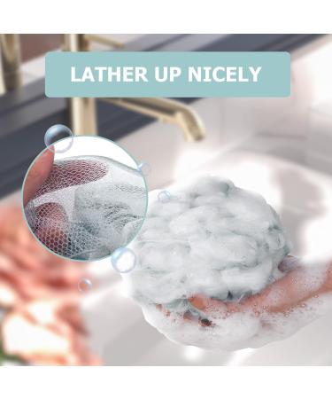 Extra Large Shower Puff Loofah 4 Pcs Bath Sponge Set - Body Scrubber for Exfoliation and Cleaning - 4 Color Options - 60g/PCS - Buy Online on GoSupps.com