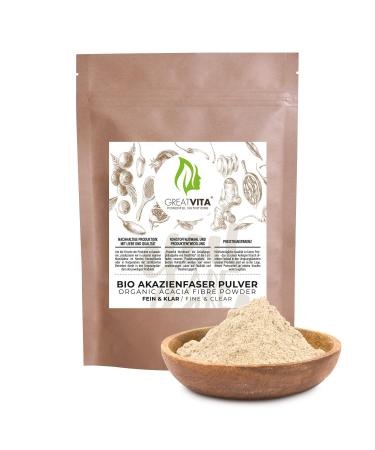 GREAT VITA GreatVita Organic Acacia Fiber Powder 250g Gum Arabic E414 Type 4918 | 90% Fiber Soluble and Taste-Neutral | Vegetarian