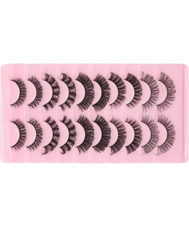 False Eyelashe Wispy Fluffy False Eyelashes Set Handmade DD Curl Thickness Multilayer Fake Eyelashes for Lady - Buy Online on GoSupps.com