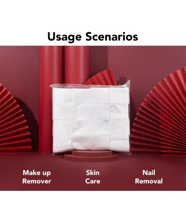 1600 Sheets Makeup Remover Pads Breathable and Skin Friendly Strong Absorbency Nail Art Cleaning Pads with Efficient Cleaning for Women Nail Cleaning Pads Nail Art Cleaning Pad - Buy Online on GoSupps.com