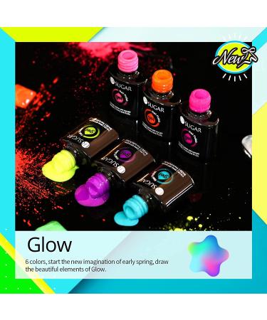 UR SUGAR Glow in the Dark Gel Nail Polish Set - Neon Fluorescent Colors for Party Nails | Soak Off UV Kit - Buy Online on GoSupps.com