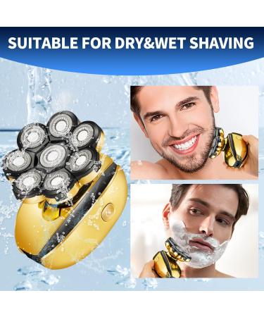 8D Head Shaver for Bald Men | Electric Razor & 5-in-1 Grooming Kit - Wet/Dry Rotary Shaver with LED Display - Buy Online on GoSupps.com