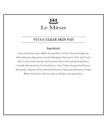 Buy Le Mieux Vita-C Clear Skin Pad | Triple-Action Glycolic Acid Exfoliant Pads with Vitamin C | 30 Pads for Radiant Skin - Buy Online on GoSupps.com