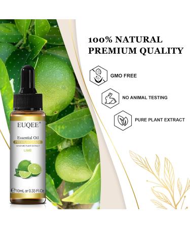 EUQEE Lime Essential Oil 10ml Pure Natural Lime Oils Aromatherapy Essential Oils for Diffusers for Home Relax Humidifiers Lime 10.00 ml (Pack of 1) - Buy Online on GoSupps.com