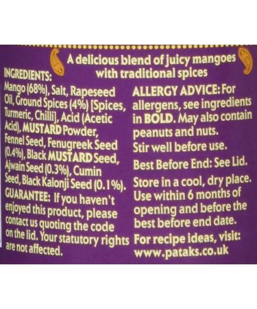 Patak's Mango Medium Pickle 283 g - Buy Online on GoSupps.com