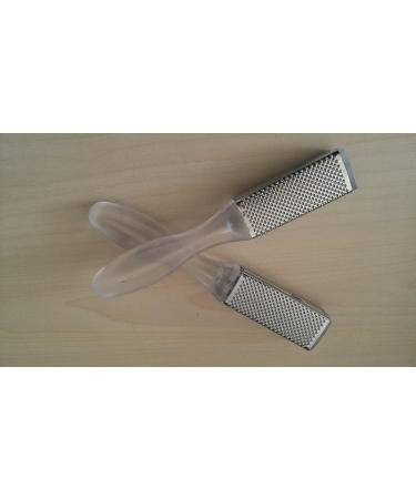CareforYou Pedicure Foot File Callus Rasp Scrubber Hard Dead Rough Skin Callus Remover Reducer 2 Sides Clear Handle - Buy Online on GoSupps.com