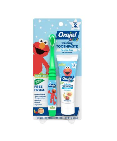 Orajel Elmo Tooth & Gum Cleanser Fluoride-Free 3-24 Months Bright Banana Apple 1 oz (28.3 g) - Buy Online on GoSupps.com