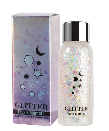 JUDEWY Sparkling body gel shimmering liquid face paint glittery nails holographic festival makeup sparkling makeup. (01)