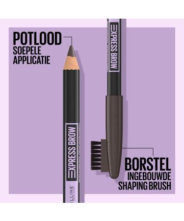 L'Or al Maybelline New York Express Brow Shaping Pencil 06 Black Brown Black Eyebrow Pencil and Brush - Buy Online on GoSupps.com