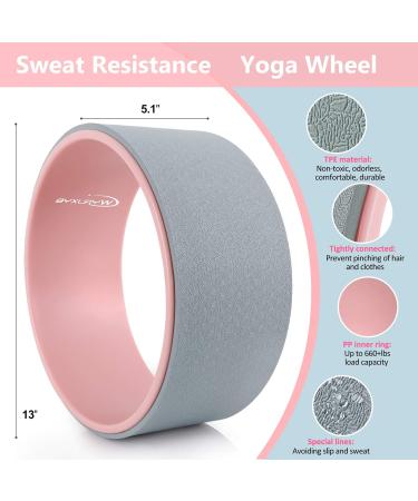 11-in-1 Yoga Wheel Set for Back Pain Relief - Includes Yoga Blocks, Strap, Resistance Bands, Bag, Jump Rope - Gray - Buy Online on GoSupps.com
