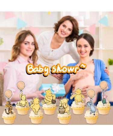 48 Pcs Winnie Cupcake Toppers for The Pooh Baby Shower Decorations Cute Cake Decorations Oh Baby Classic Winnie Birthday Party Decorations - Buy Online on GoSupps.com