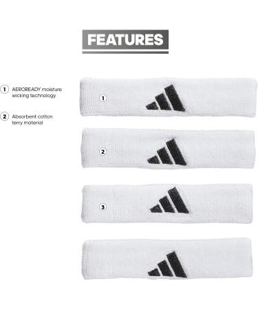 Buy adidas Interval 3/4-inch Bicep Band - White/Black/One Size | International Shipping Available - Buy Online on GoSupps.com