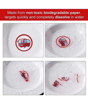 Potty Training Boys Toilet Targets - 120 Pieces Cars Style Flushable Pee Targets for Toddlers - Buy Online on GoSupps.com